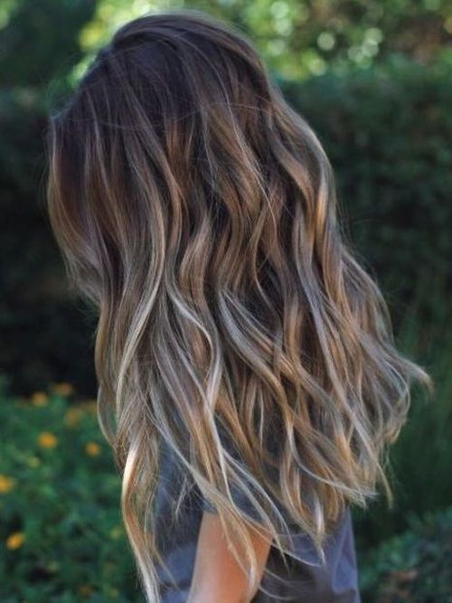 Long Ash Blonde Ombre Brown Hair