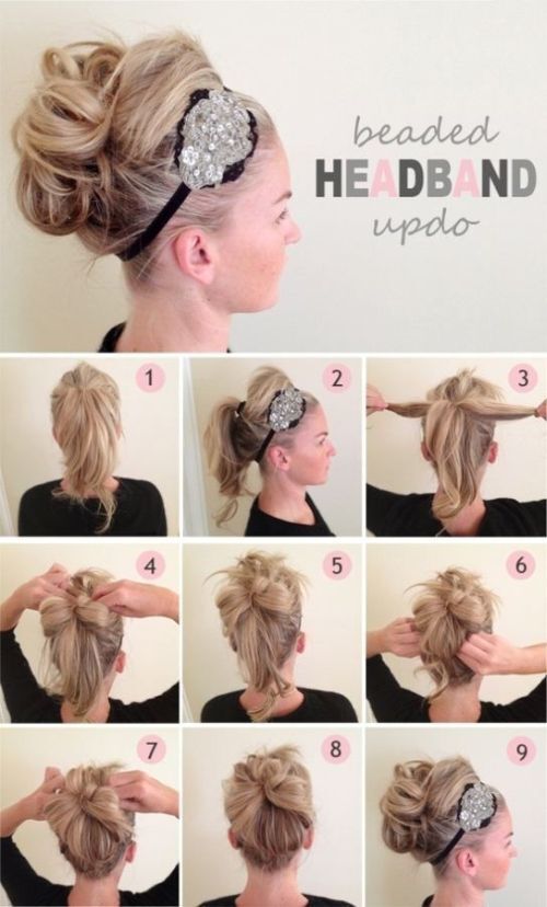 Beaded Headband Up Do