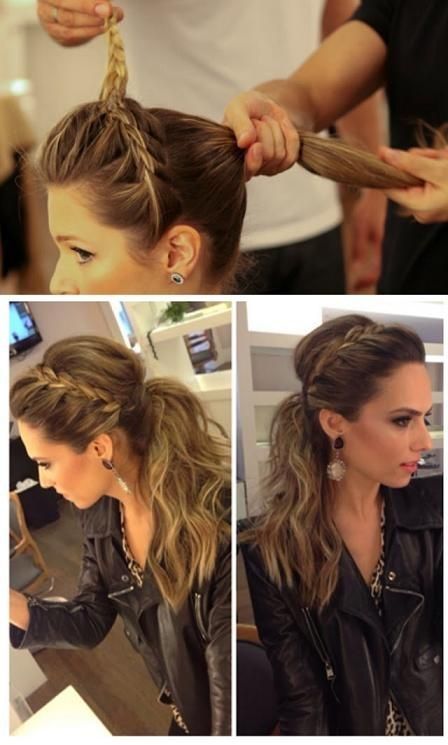 Braid and ponytail