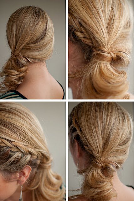 Twisted French Braid Low Ponytail