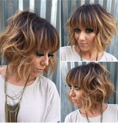 balayage textured fringe