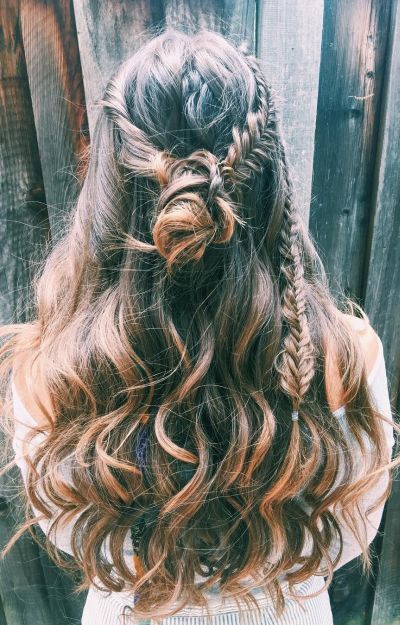 Beach waves and fishtail braids