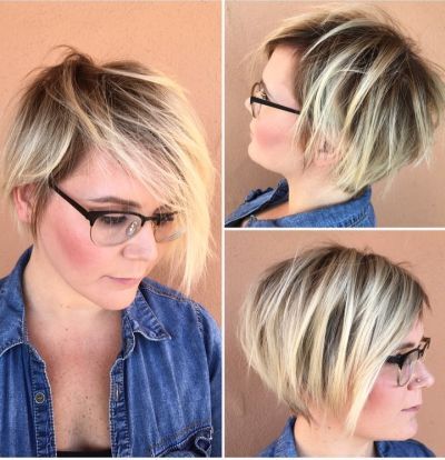 choppy layered cut with long fringe