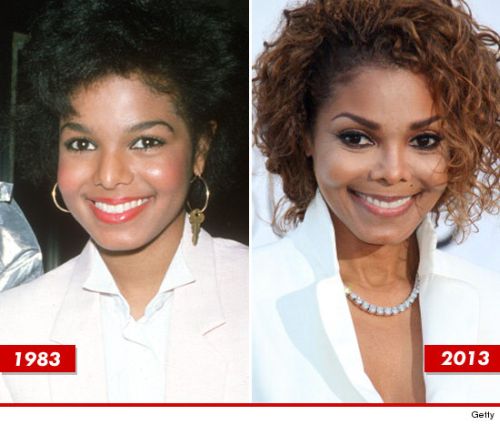 Janet Jackson then and now