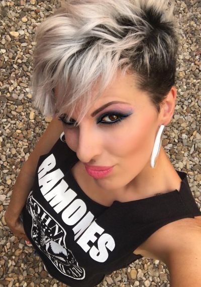 Grey Hair Pixie Cut