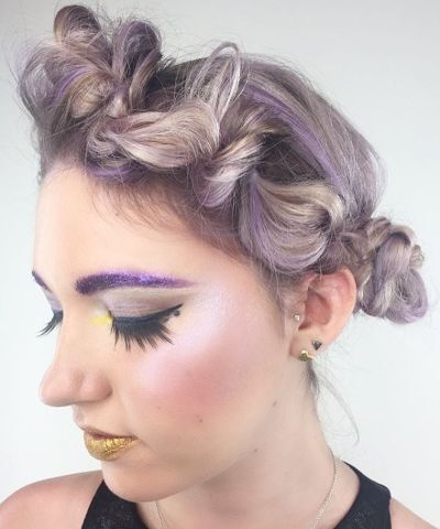 Pastel faux braid crown