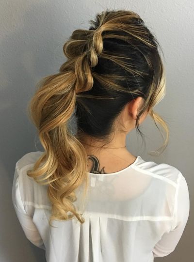 Pull through braid into a ponytail