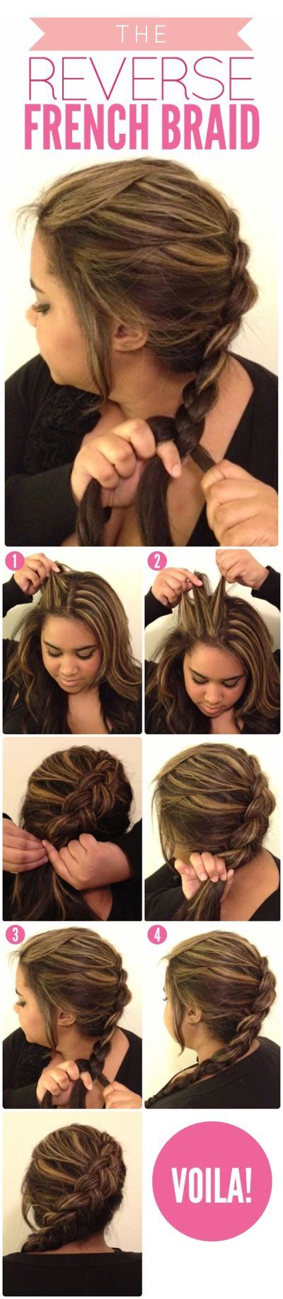 Reverse french braid