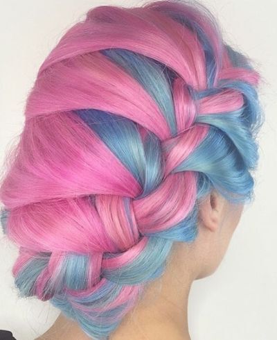 Side french braid updo