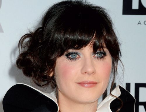 Zooey Deschanel's side bun