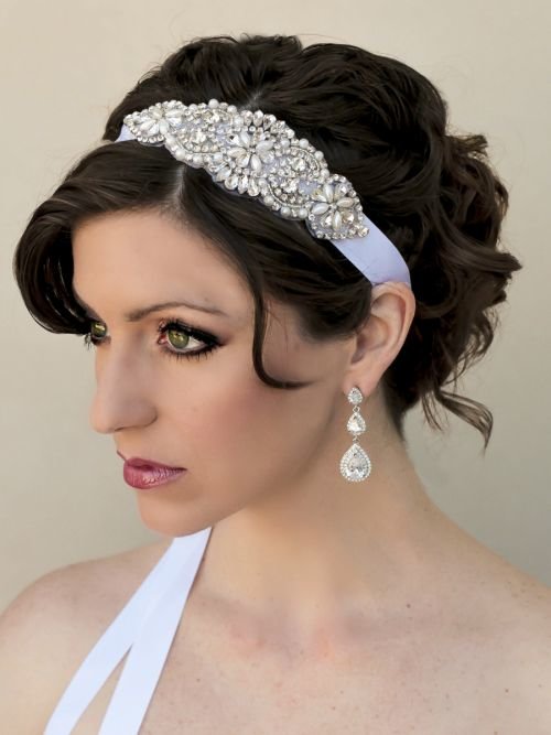 beaded headband updo