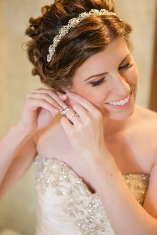 beaded headband updo