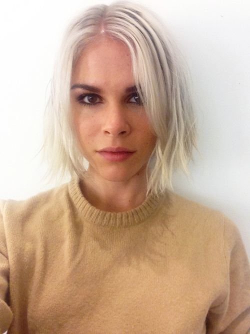 bleach blonde hair