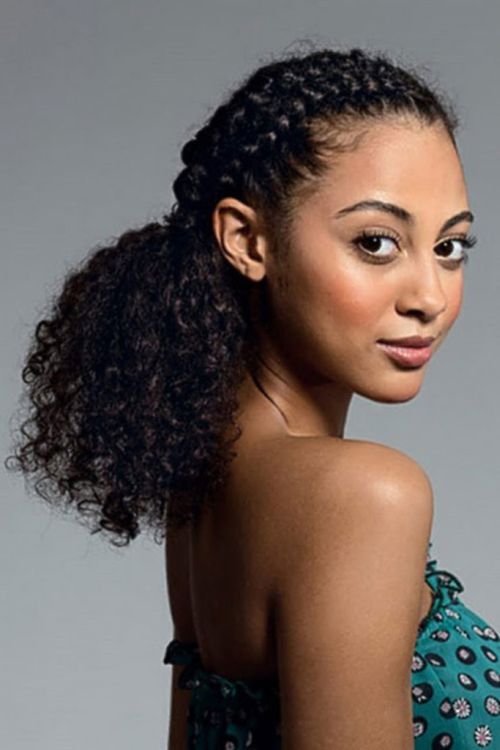 braid and ponytail