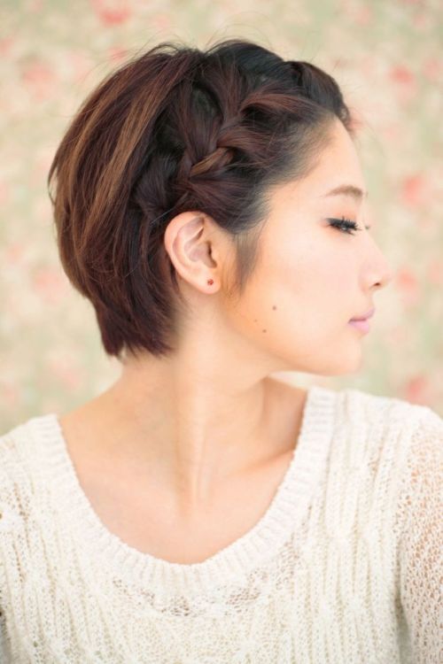 braid in a bob short hair