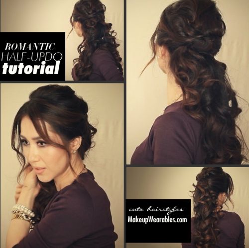 fancy ponytail curly hair