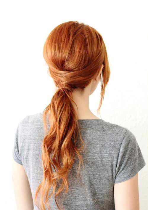 fancy ponytail curly hair