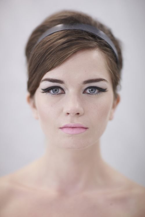 flat hair bold makeup