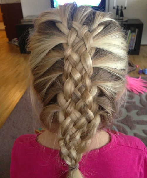 four strand french braid