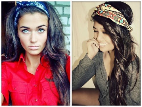 hippie headband curly hair