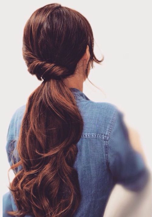 long hair ponytail