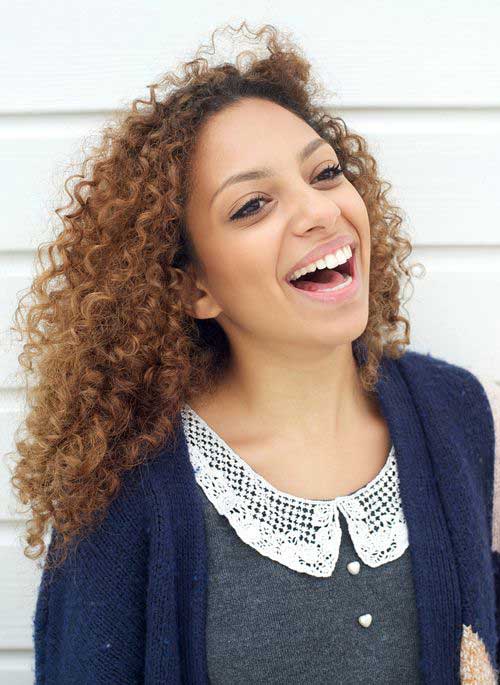 soft frizzy curls
