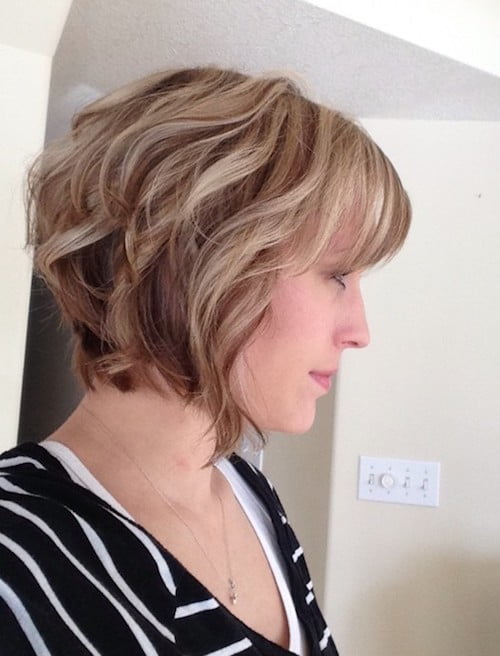 wavy textured bob