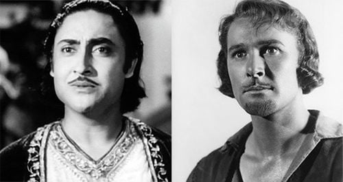 Ashok Kumar and Errol Flynn