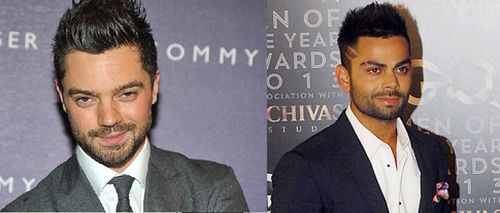 Dominic Cooper and Virat Kohli