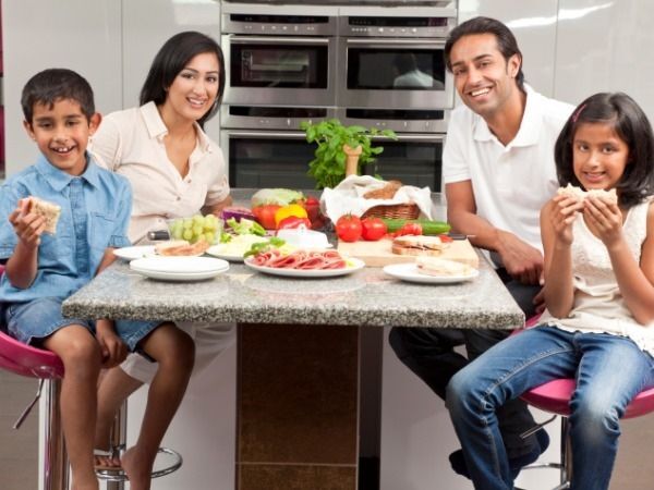 Indian eating healthy food