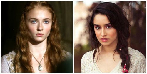 Sansa Stark and Shraddha Kapoor doppelganger