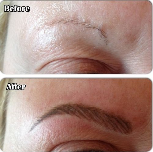 Semi or Easy Eyebrow Tattoo Before After Photos