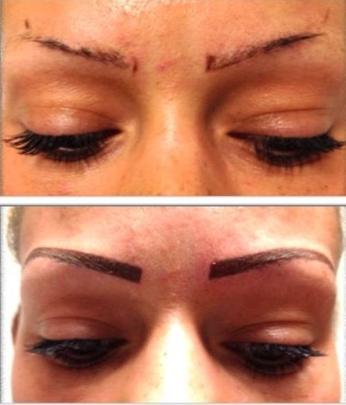 Semi permanent eyebrows tatoss