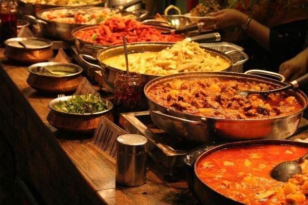 Various Indian dishes