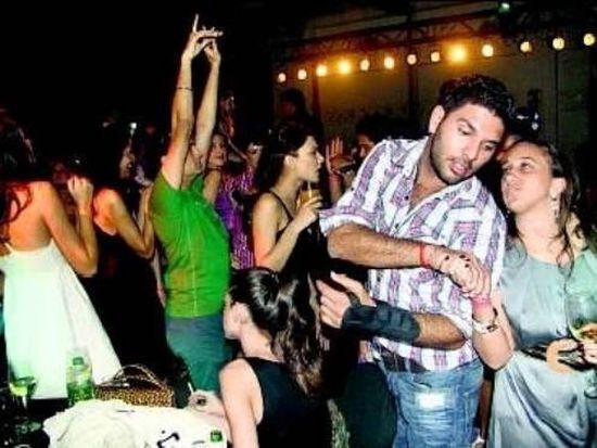 Yuvraj Singh in party