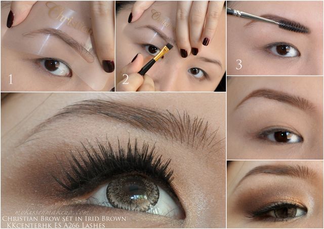 Eyebrow Stencils before after