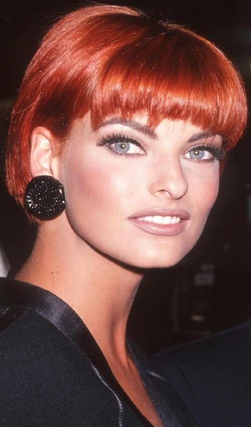 linda evangelista short hair