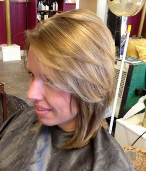 Side Swept Feather Cut for Short Hair