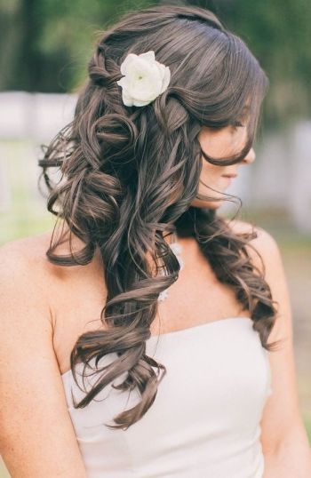 half up half down wedding hairstyles for long hair