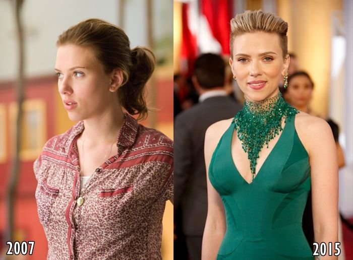 Scarlett Johansson then and now