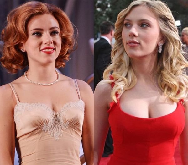 Scarlett Johansson protesi mammarie prima e dopo