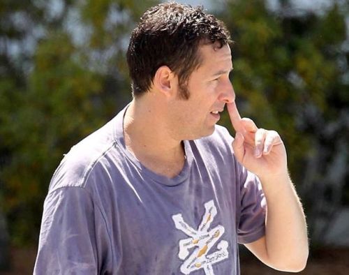 Adam Sandler picking nose