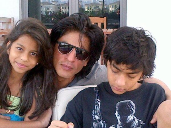 Shah Rukh Khan with his daughter Suhana and son Aryan