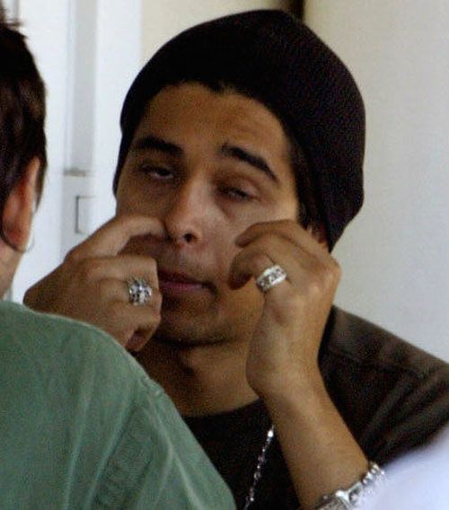 Wilmer Valderrama picking nose