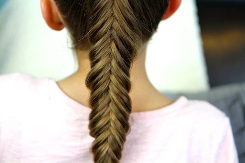 reverse fishtail braid