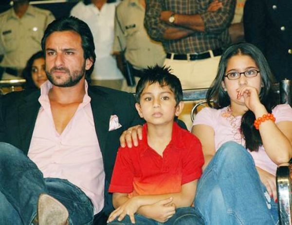 Saif Ali Khan with his son & daughter - Ibrahim & Sara