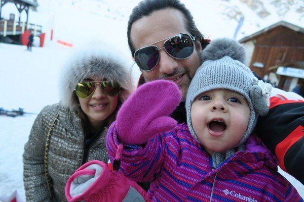 Fardeen Khan with his wife Natasha Madhvani and daughter Diani Isabella Khan