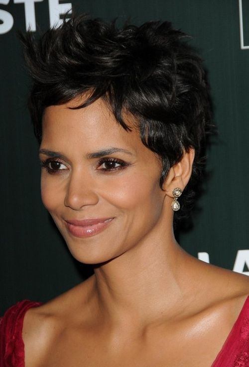 Halle Berry short hair