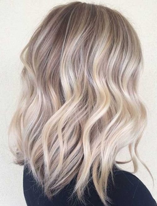 Ash Blonde Ombre Highlights for Medium Hair