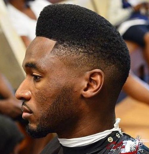 Black Men Retro Top Fade Haircut